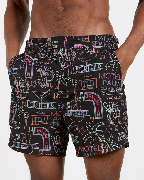 <P>Neon Sign Printed Swimshort</P>